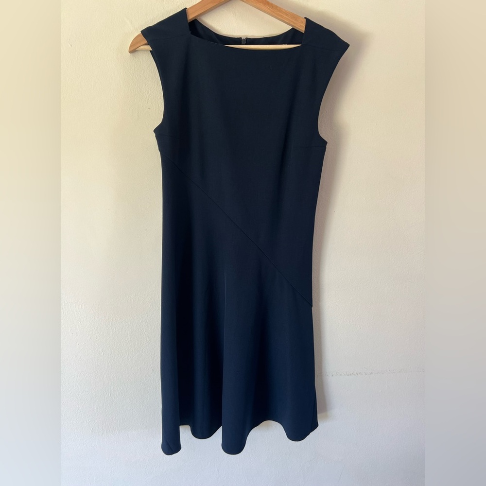MM Lafleur The Pauline A-Line Sleeveless Stretch Navy‎ Blue Dress Size 4